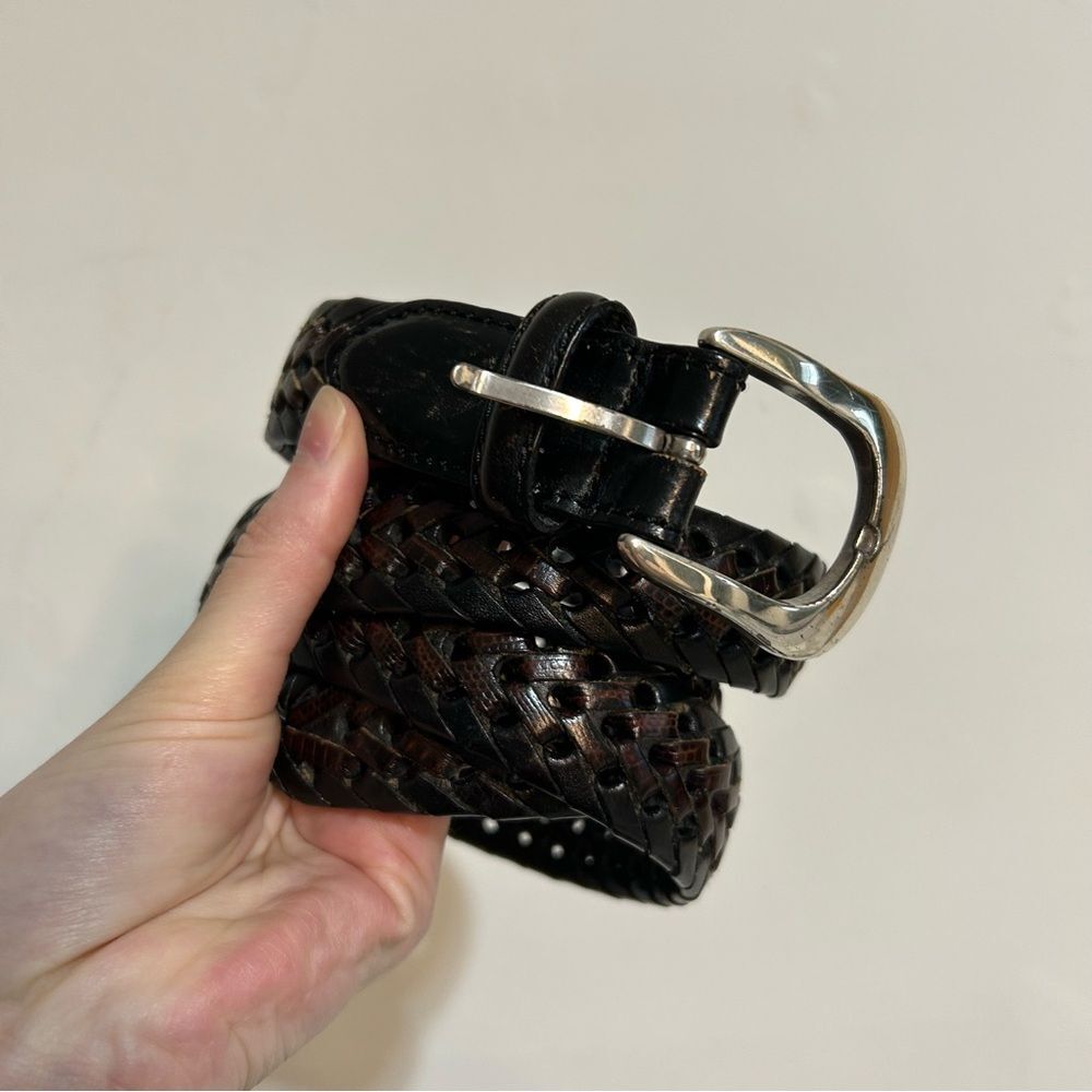Brighton Woven Stretch Brown Belt Size 36